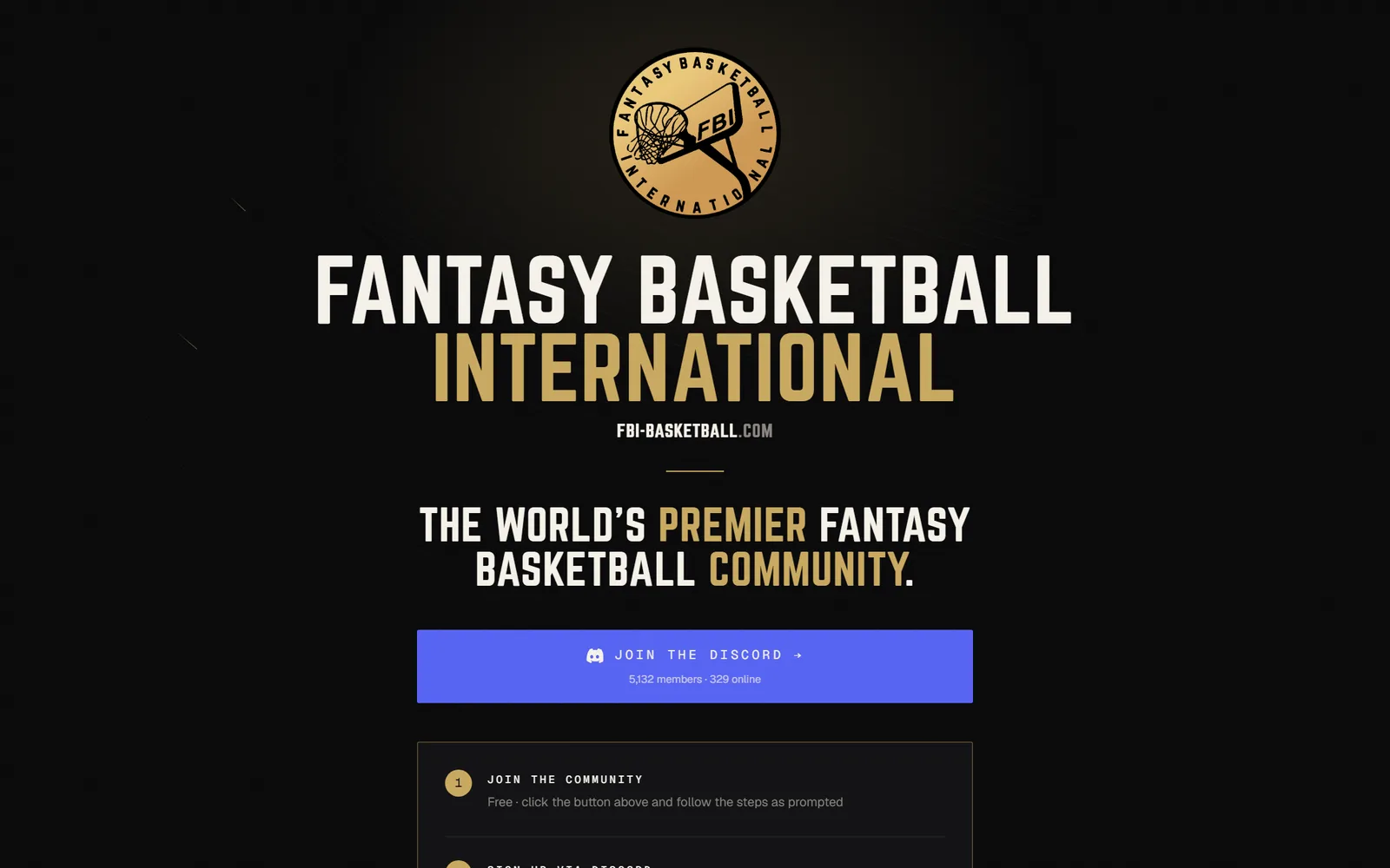 FBI Basketball landing page
